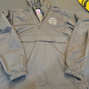 Anti Social Social Club Gray Raincoat pullover